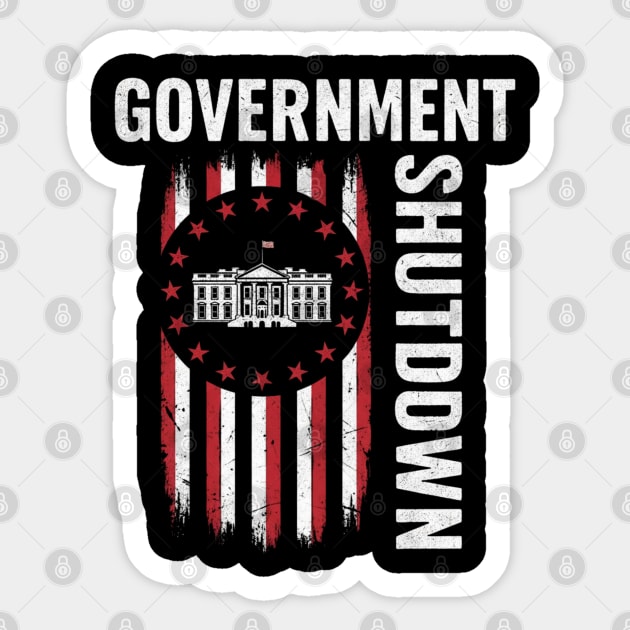 Government-Shutdown Sticker by Creatifly Graphic Tees